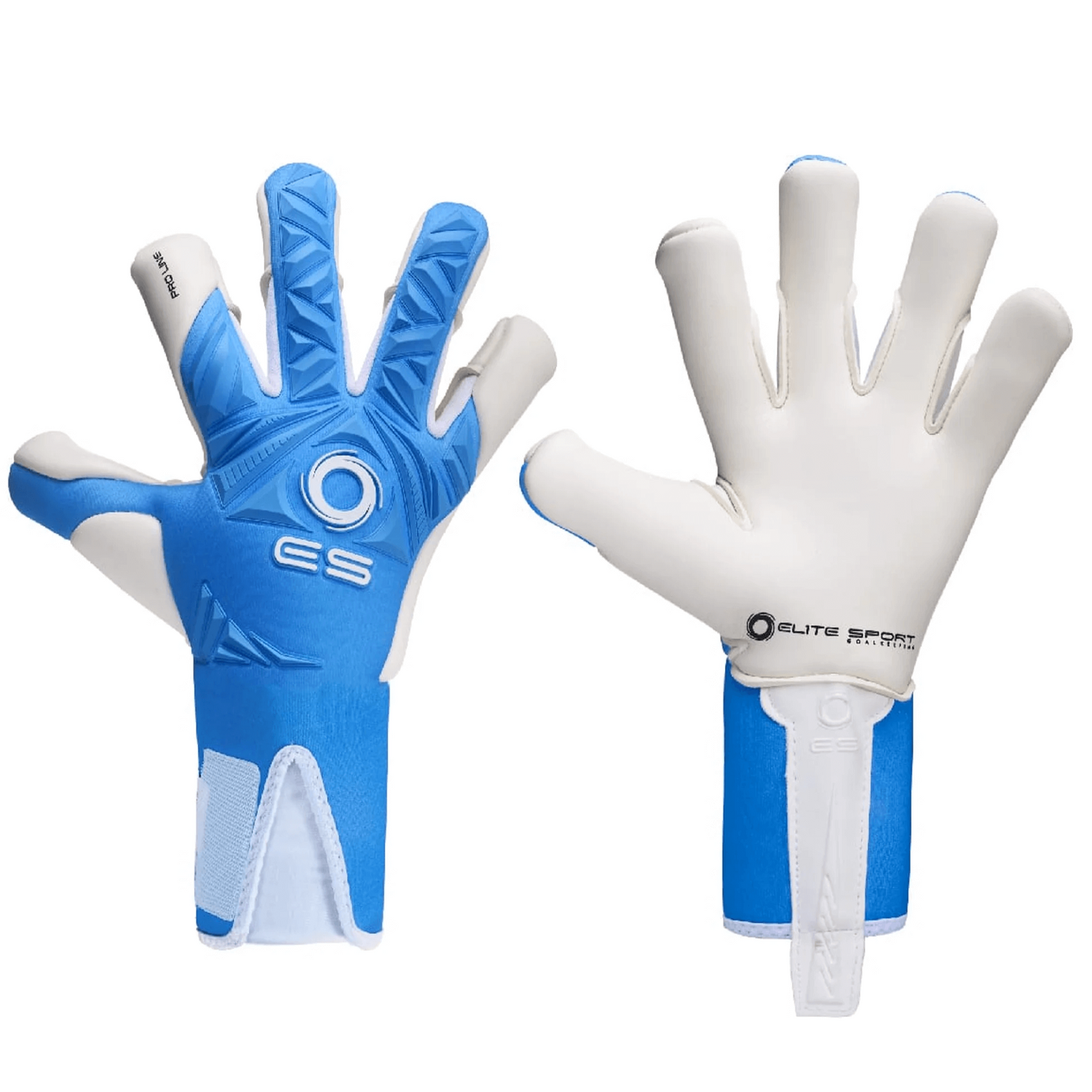 Elite Sport Neo Revolution Blue Goalkeeper Gloves - Blue-White (Pair)