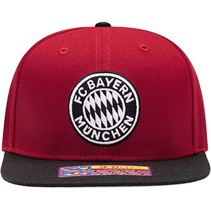 FI Collection Bayern AG Snapback Hat - Red-Black (Front)