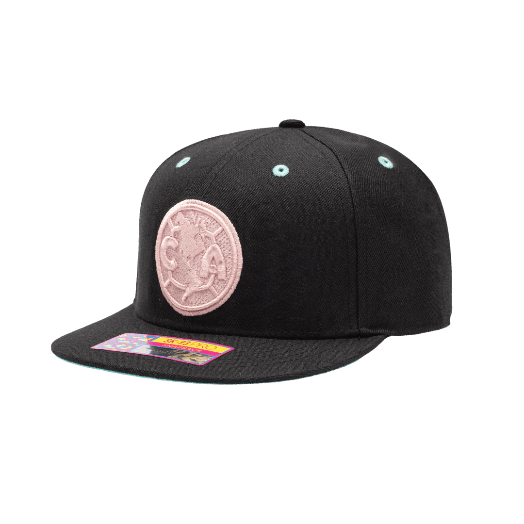 FI Collection Club America Ice Cream Snapback Hat - Black (Lateral - Side 1)