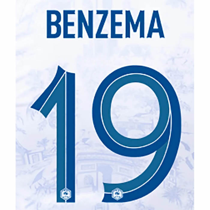 France 2022-23 Away Benzema #9 Jersey Name Set (Back)