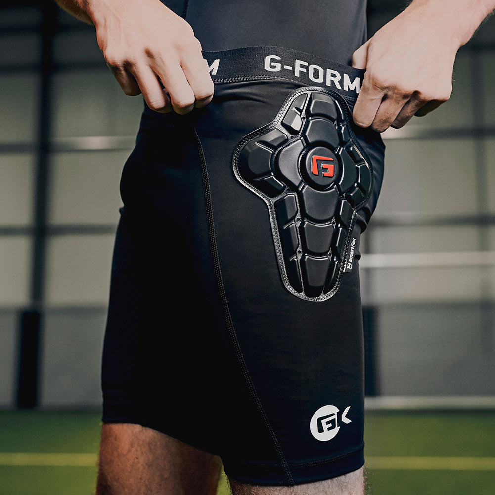 G-Form Goalkeeper Pro Impact Short - Black (Model - Detail)