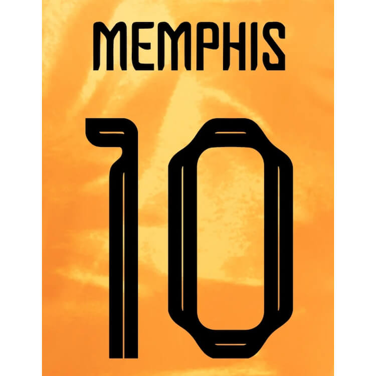 Holland 2022-23 Home Memphis #10 Jersey Name Set (Back)