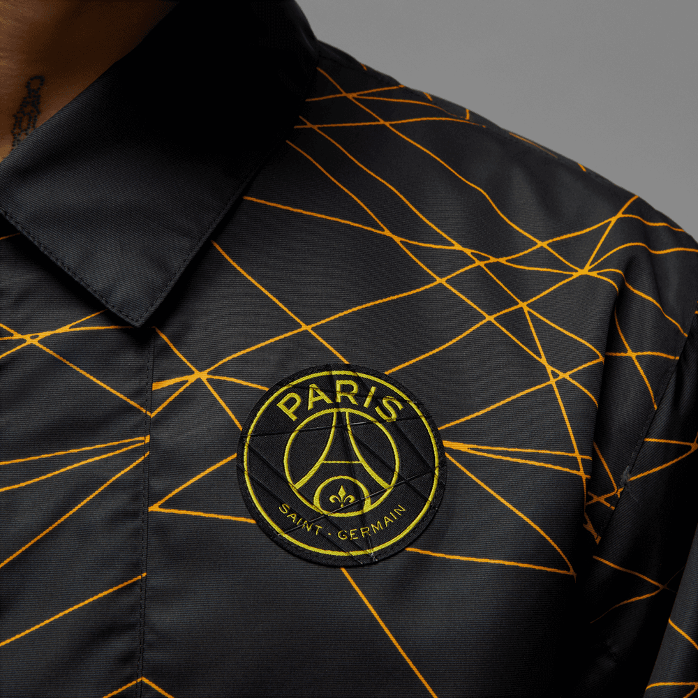 Jordan 2023 PSG Anthem Track Jacket - Black-Yellow (Detail 6)