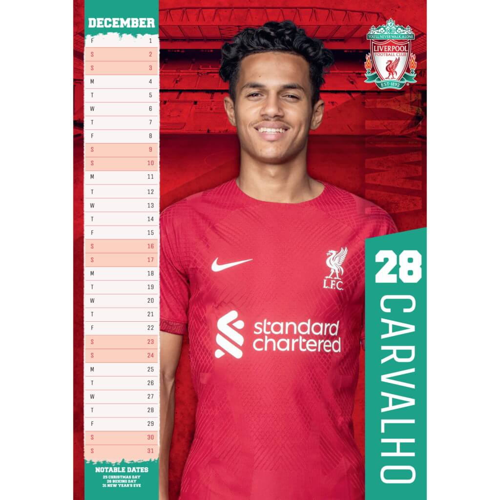 Liverpool 2023 Official Calendar (Carvalho)
