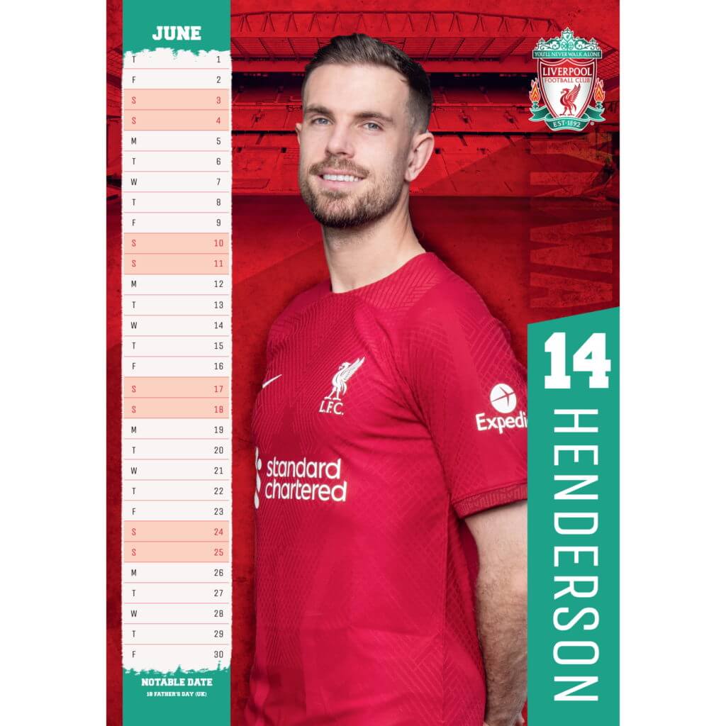 Liverpool 2023 Official Calendar (Henderson)