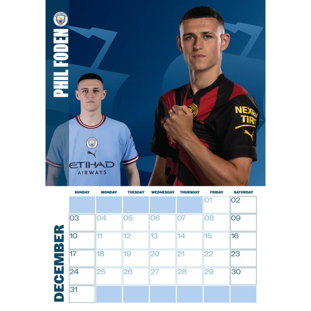 Manchester City 2023 Official Calendar (Foden Page)
