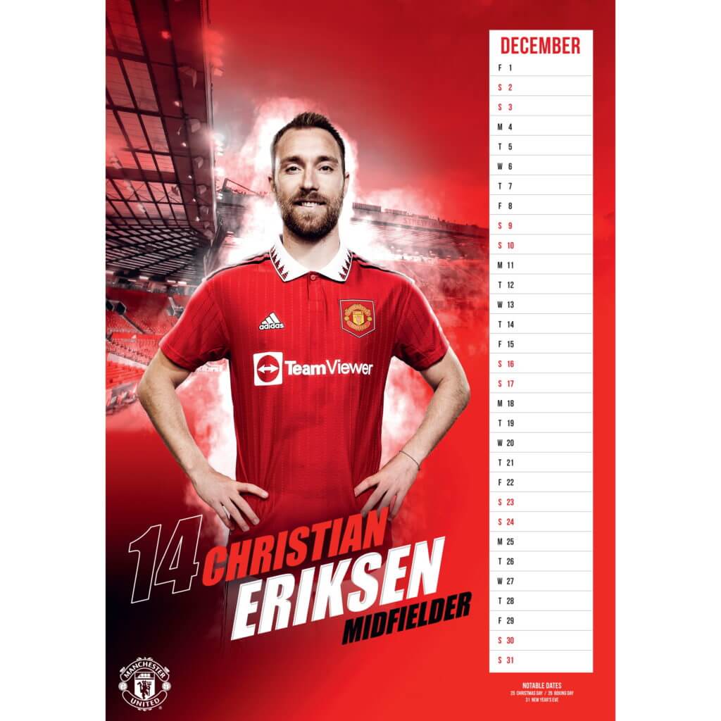 Manchester United 2023 Official Calendar (Eriksen Page)