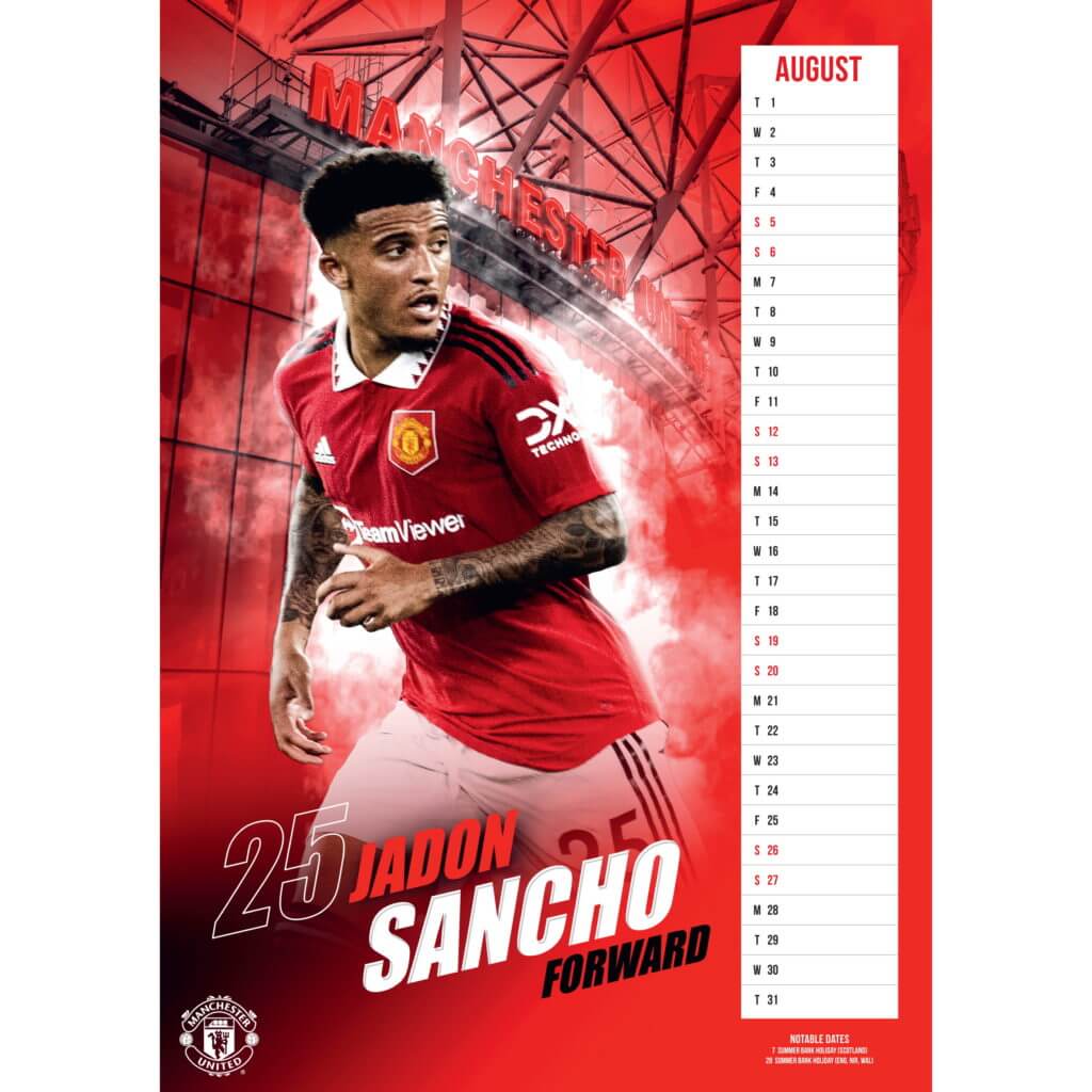 Manchester United 2023 Official Calendar (Sancho Page)