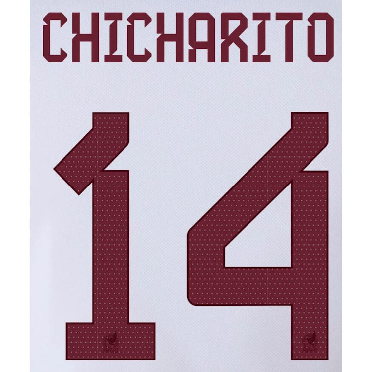 Mexico 2022/23 Away Chicharito #14 Jersey Name Set (Back)
