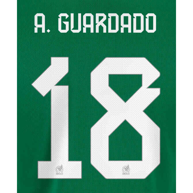 Mexico 2022/23 Home A. Guardado #18 Jersey Name Set (Back)