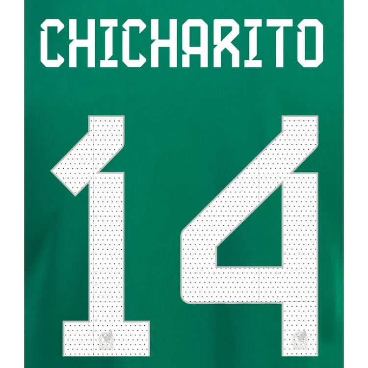 Mexico 2022/23 Home Chicharito #14 Jersey Name Set (Back)