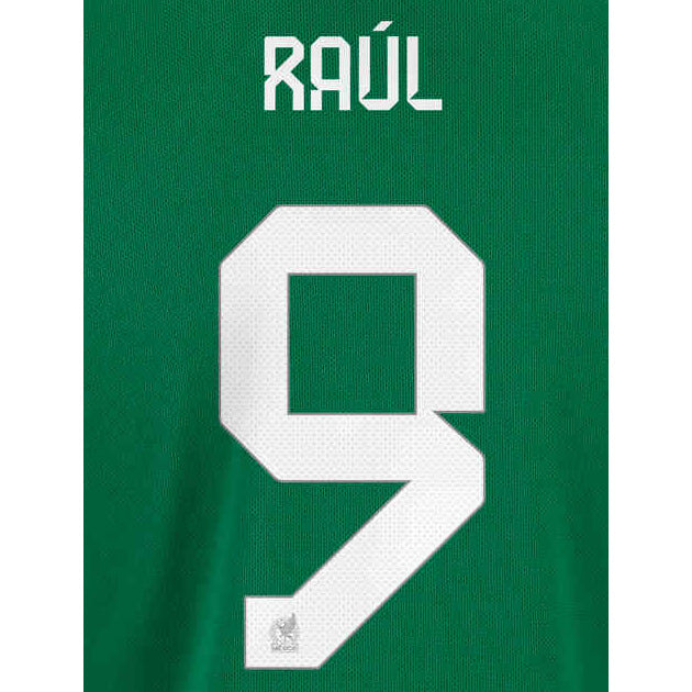 Mexico 2022/23 Home Raul #9 Jersey Name Set (Back)