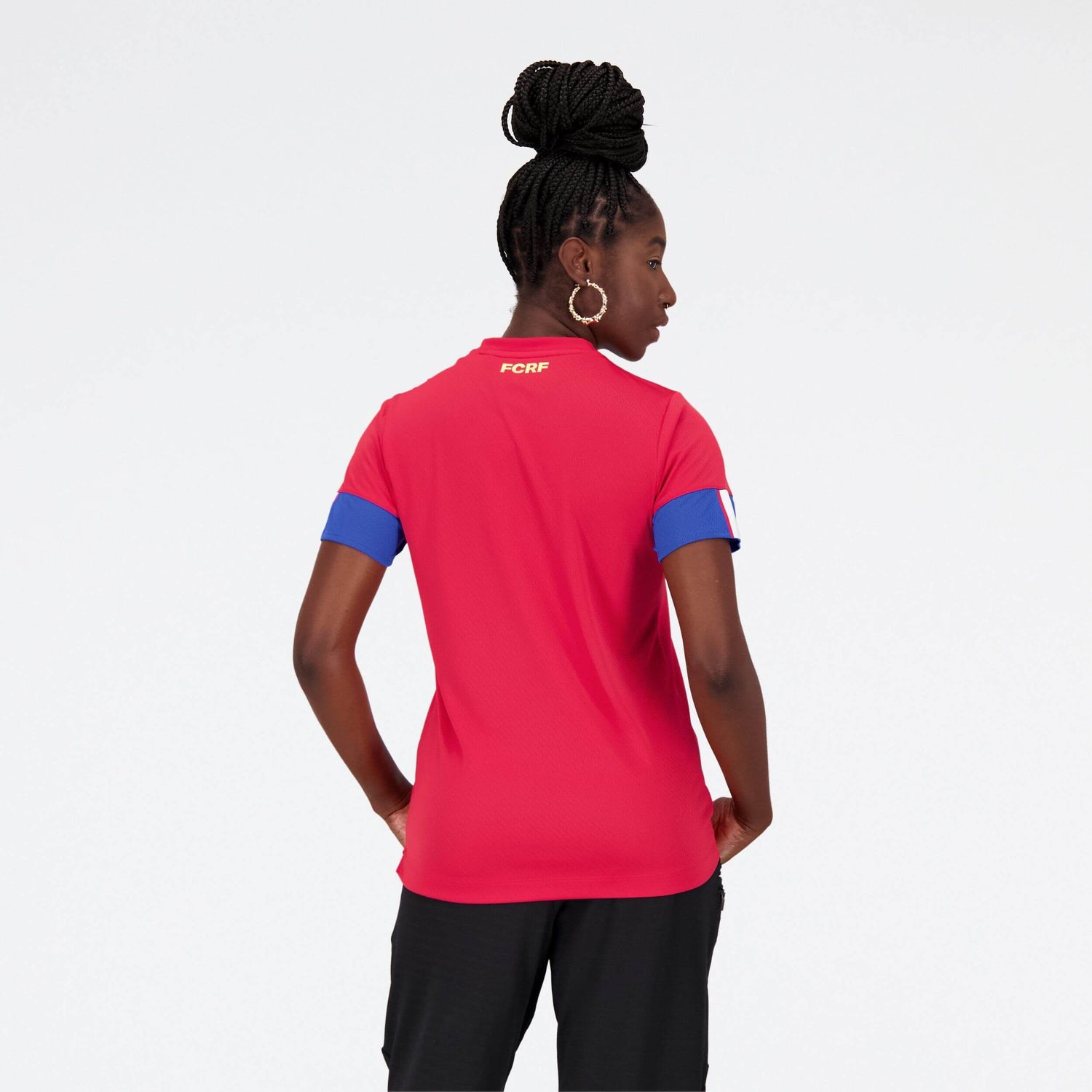 New Balance 2022-23 Women's Costa Rica Home Jersey - Red (Model - Back)