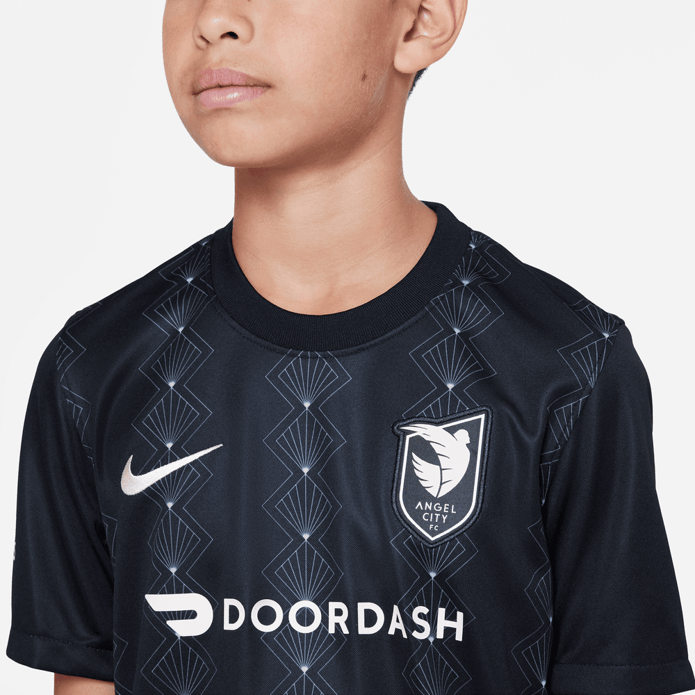 Nike 2022-23 Angel City FC Youth Home Jersey - Black-Silver (Detail 2)