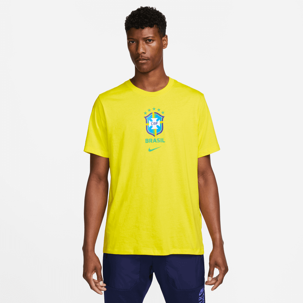 Nike 2022-23 Brazil Crest Tee - Yellow