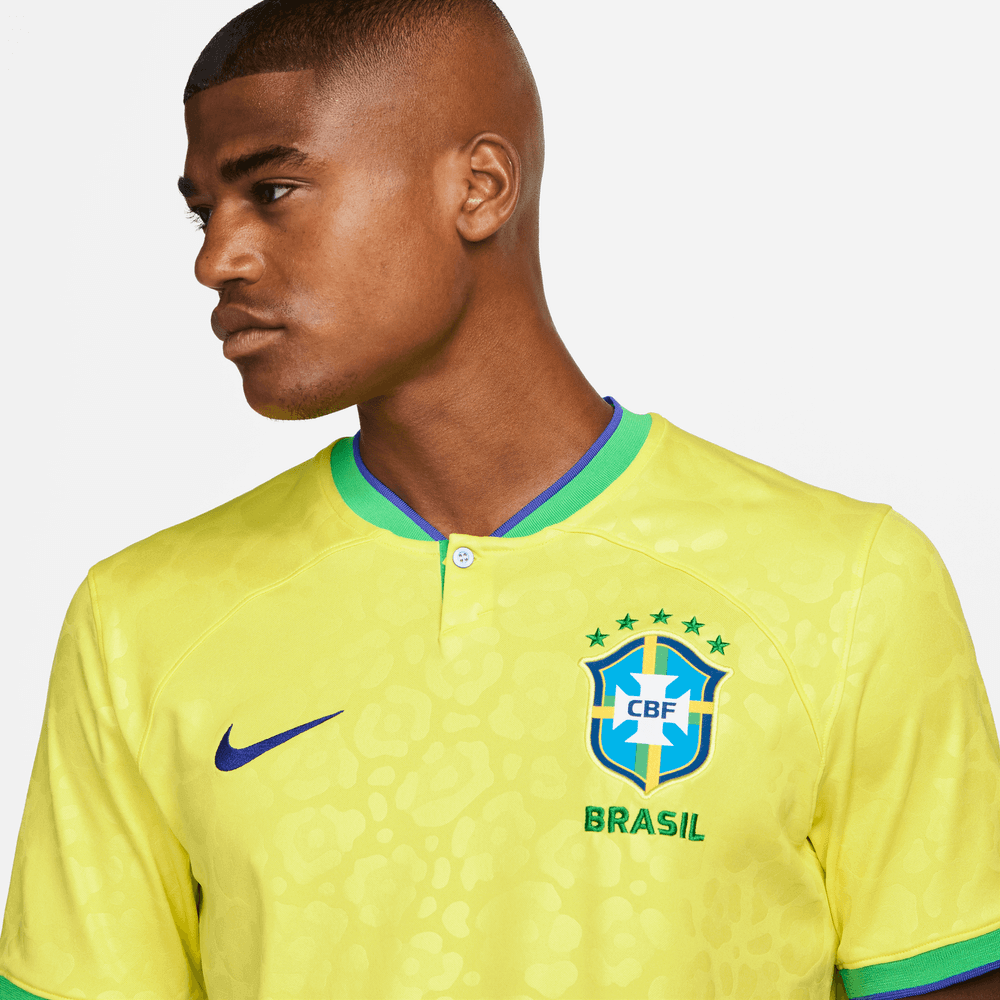 Nike 2022-23 Brazil Home Jersey - Yellow (Detail 1)