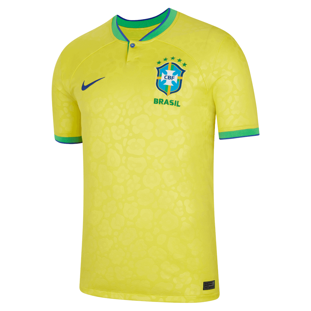 Nike 2022-23 Brazil Home Jersey - Yellow (Front)
