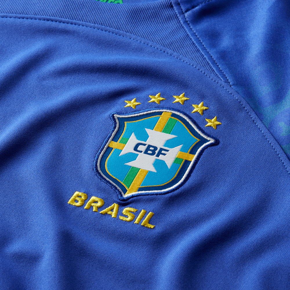 Nike 2022-23 Brazil Youth Away Jersey - Blue (Detail 3)