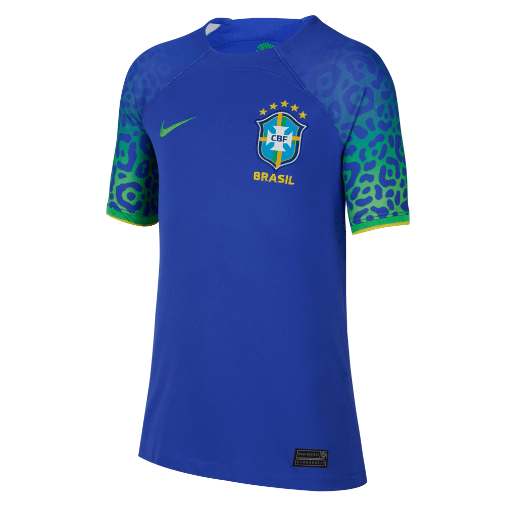 Nike 2022-23 Brazil Youth Away Jersey - Blue (Front)