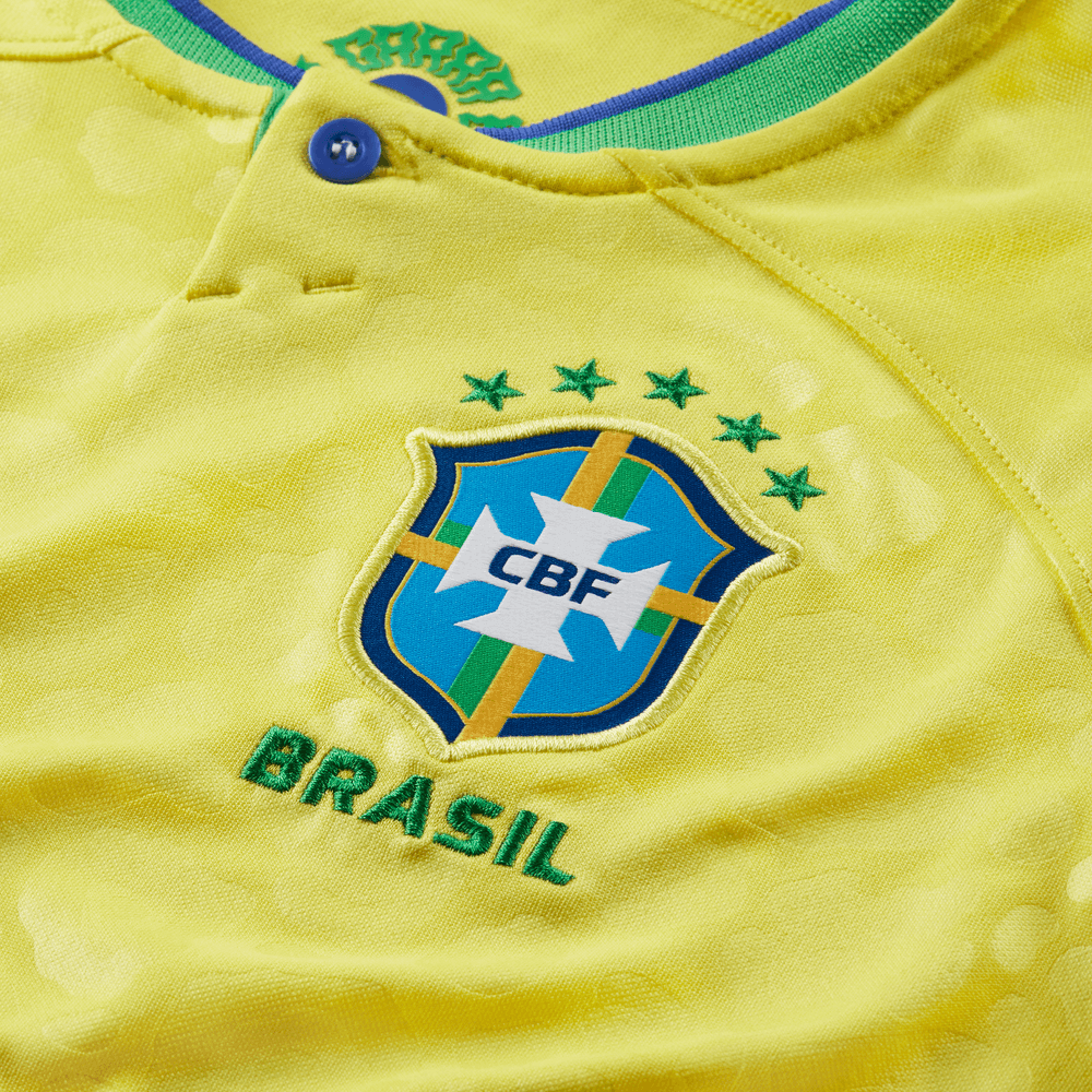 Nike 2022-23 Brazil Youth Home Jersey - Yellow (Detail 2)