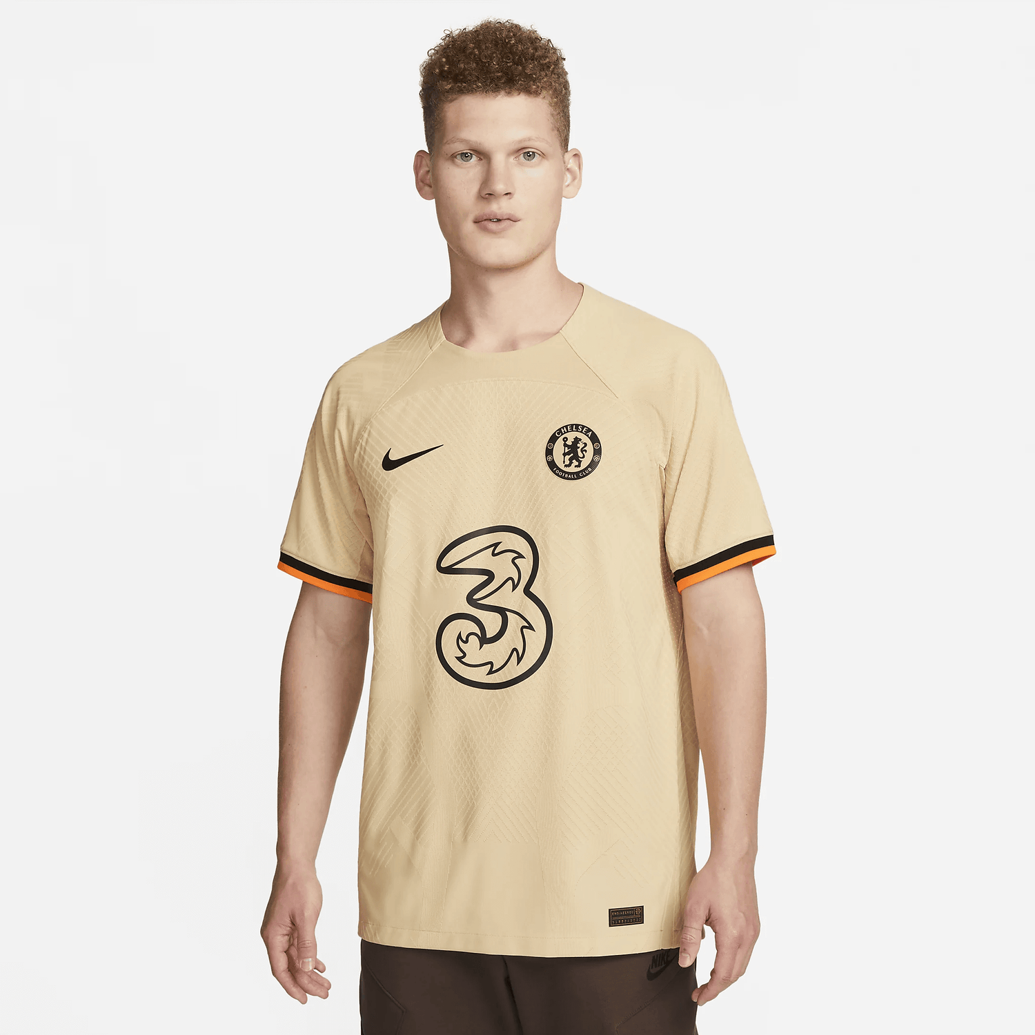 Nike 2022-23 Chelsea Authentic Third Jersey - Sesame-Black (Model - Front)