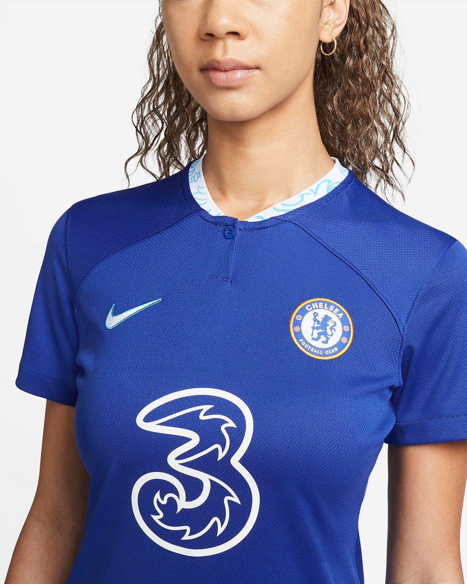 Nike 2022-23 Chelsea Women's Home Jersey - Rush Blue-White (Detail 1)