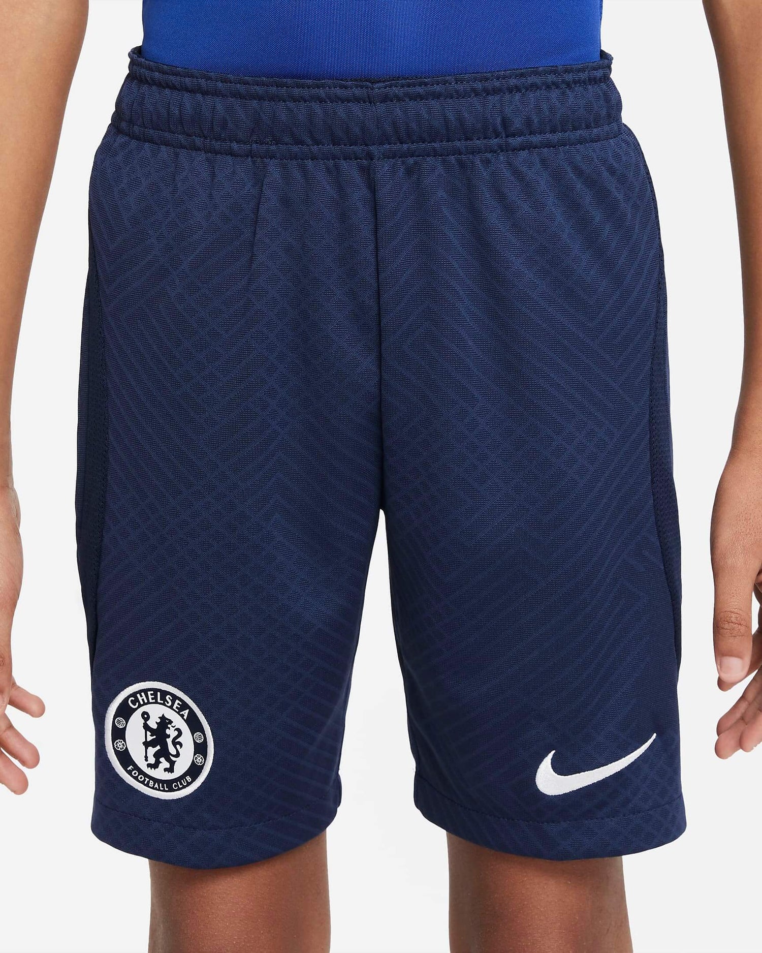 Nike 2022-23 Chelsea Youth Strike Shorts - College Navy-White (Front)