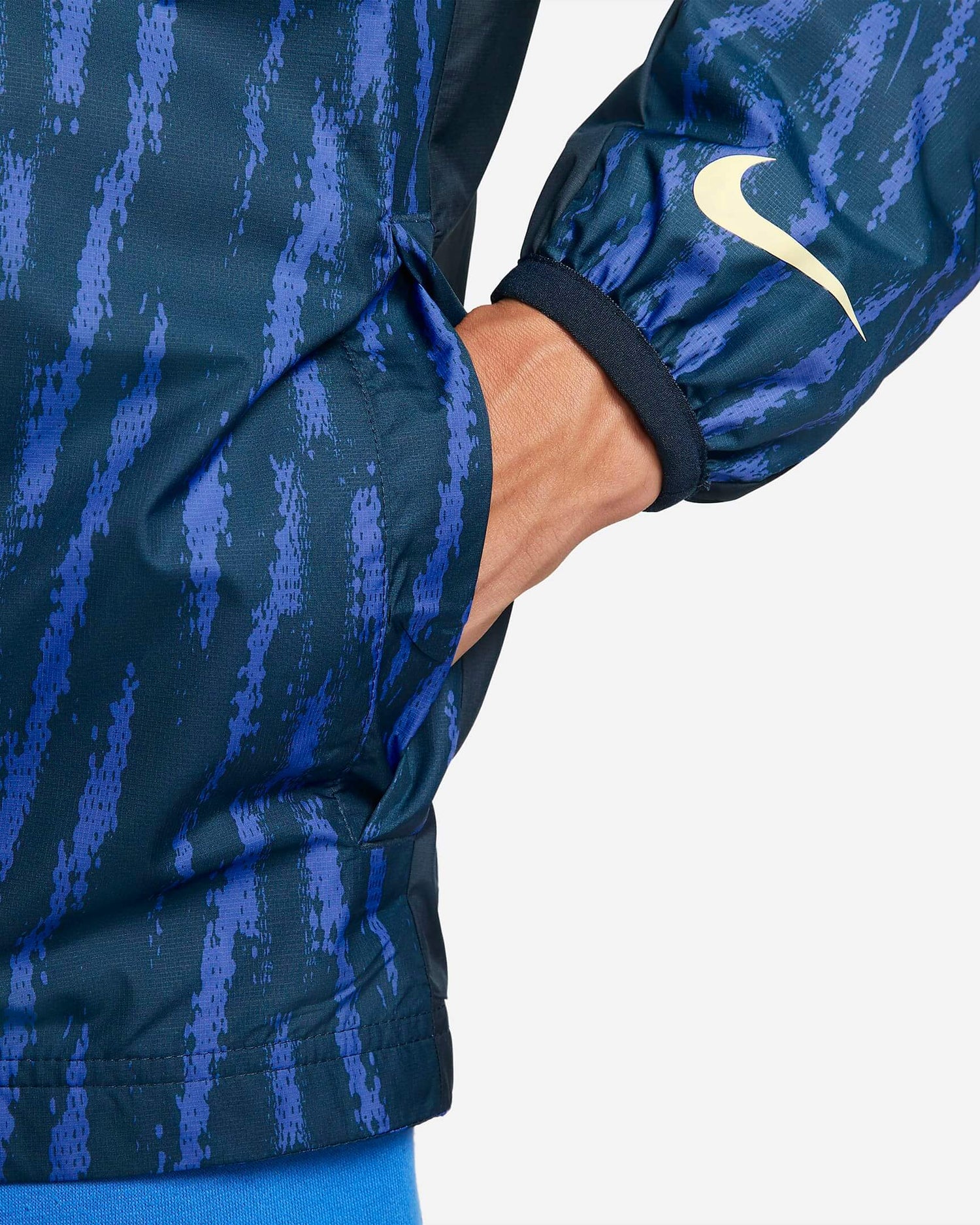 Nike 2022-23 Club America AWF Jacket - Navy-Blue-Lemon (Detail 3)
