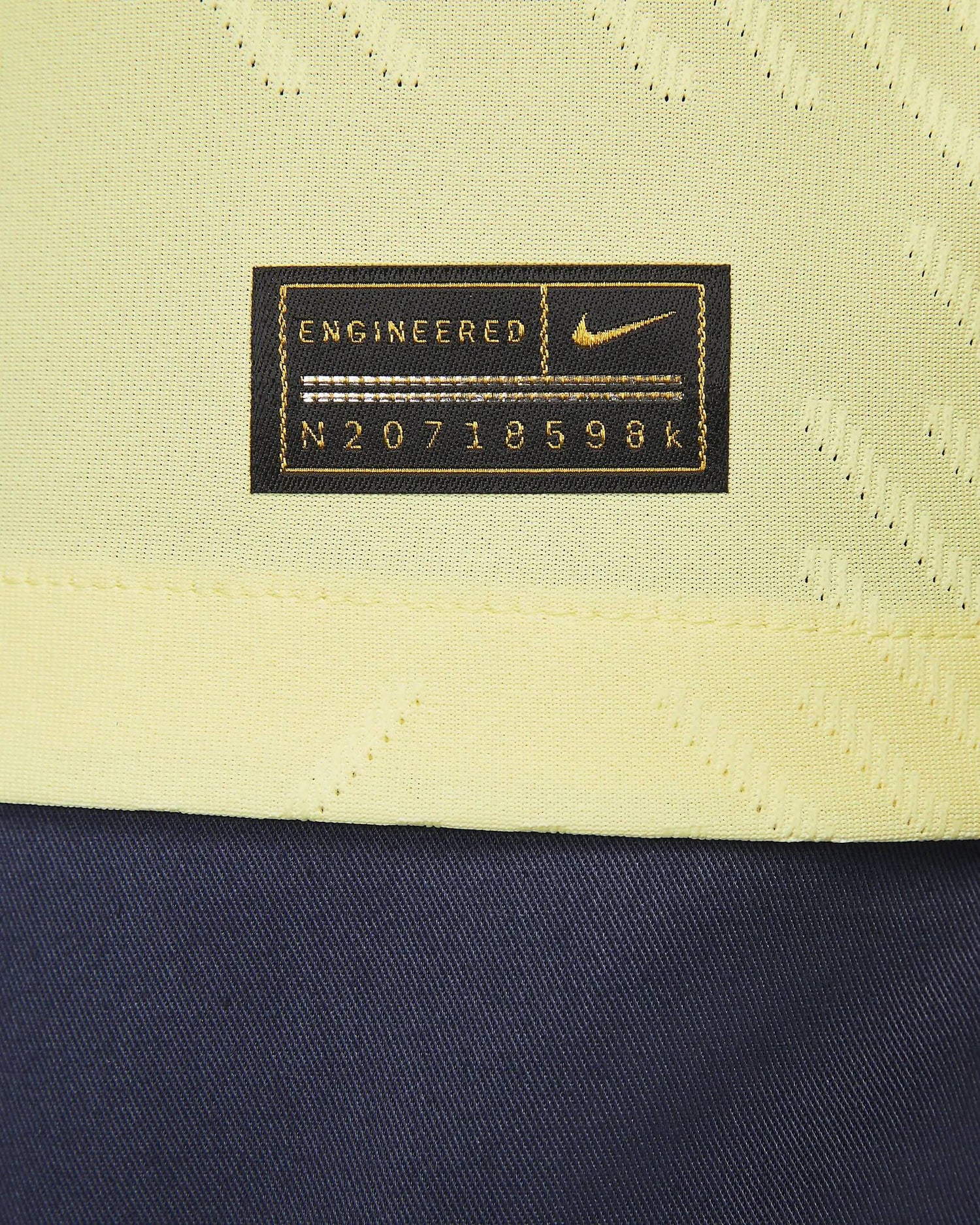 Nike 2022-23 Club America Authentic Home Jersey - Lemon-Blue (Detail 6)