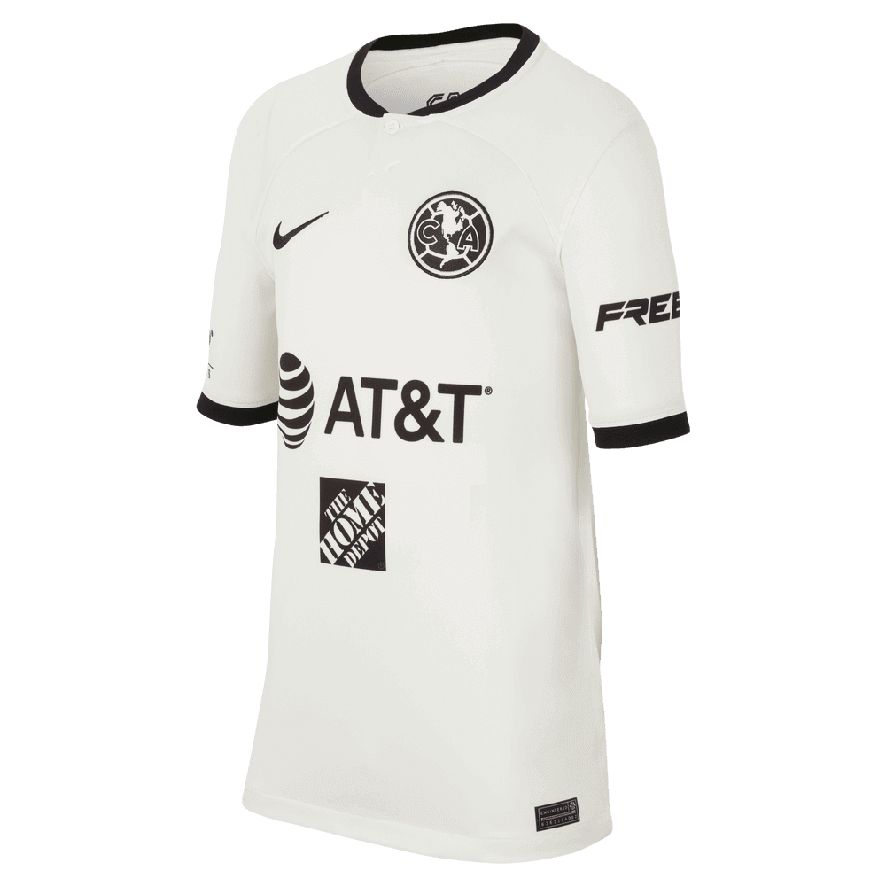 Nike 2022-23 Club America Youth Third Jersey - Sail-Black (Front)