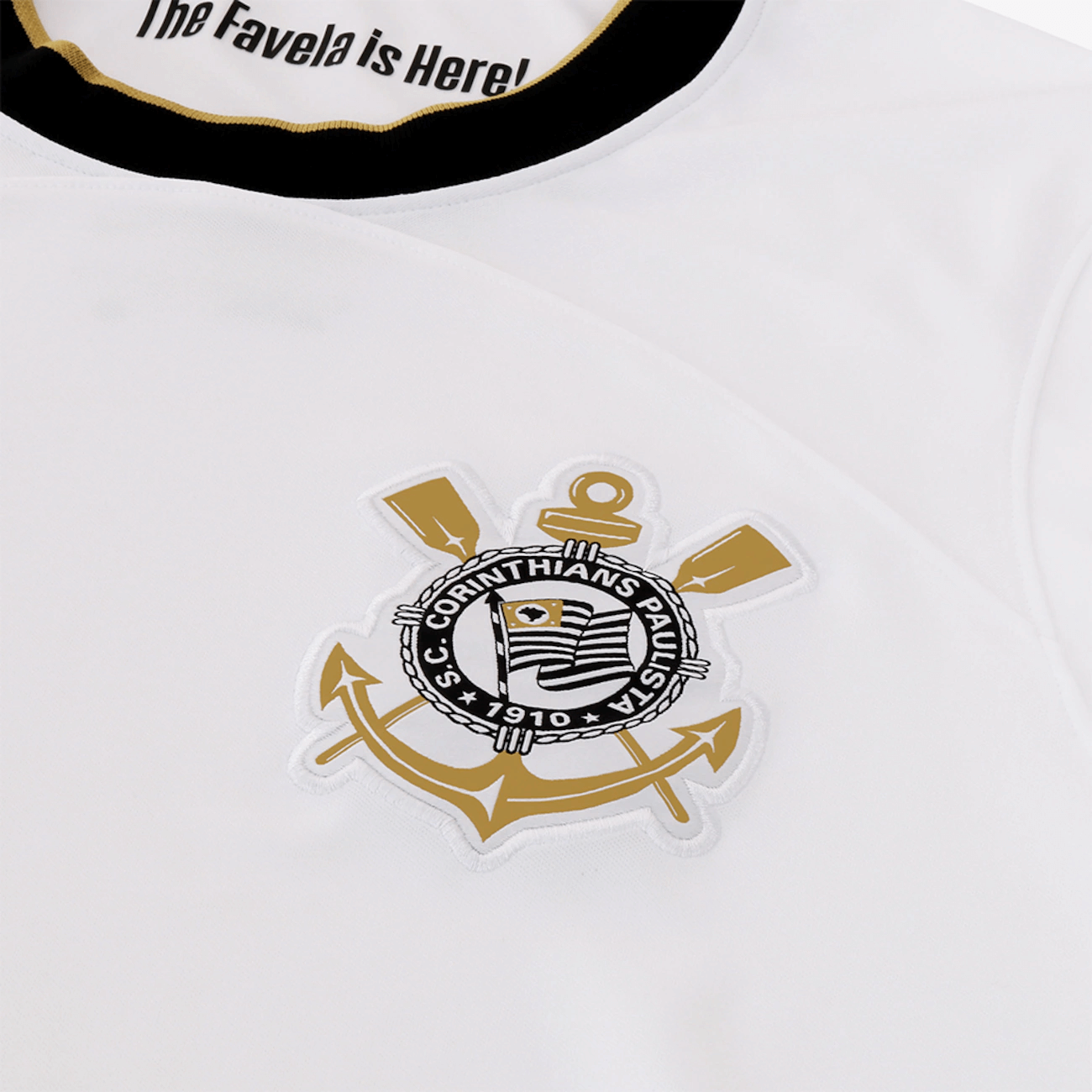 Nike 2022-23 Corinthians Home Jersey - White-Black (Detail 1)