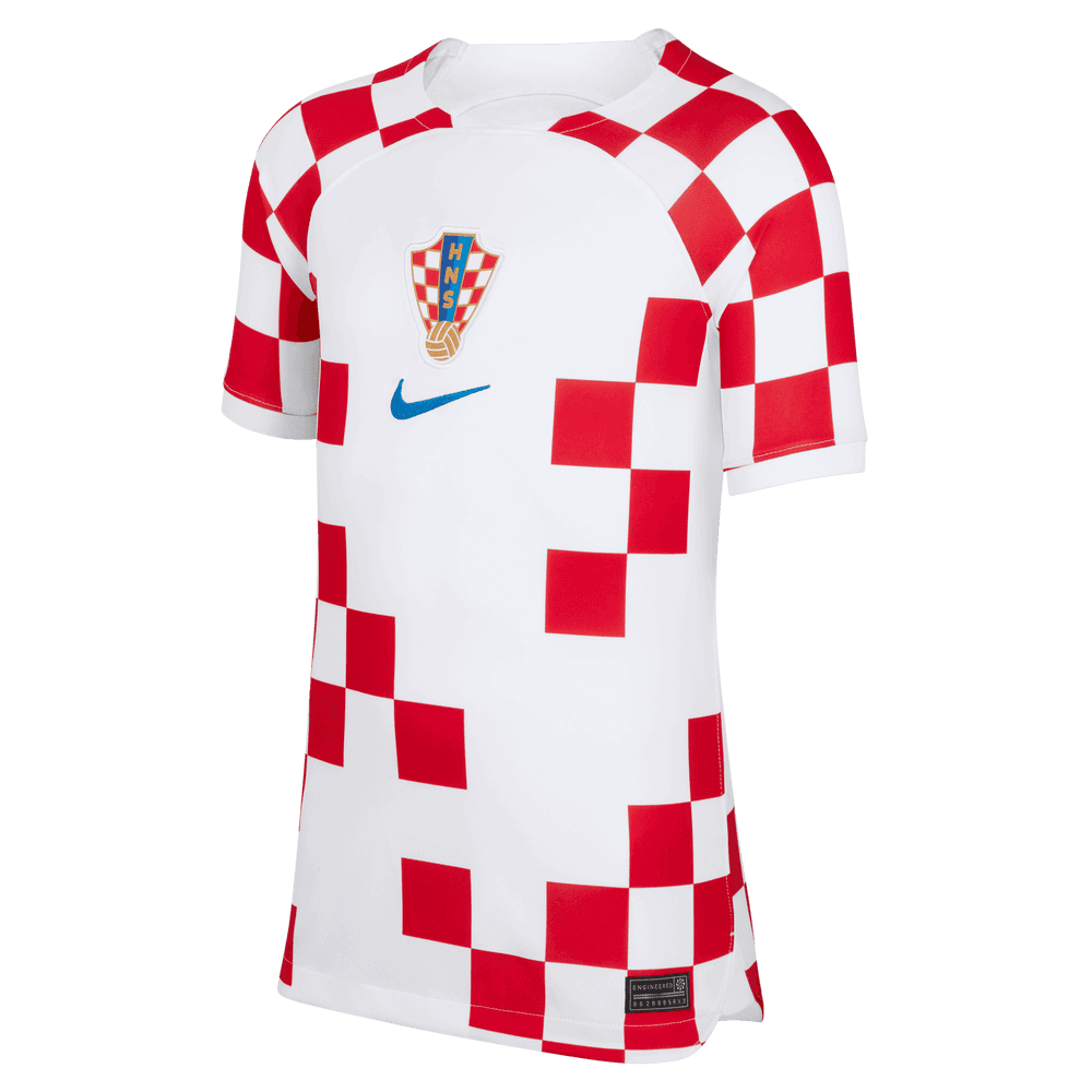 Nike 2022-23 Croatia Youth Home Jersey White-Red-Blue