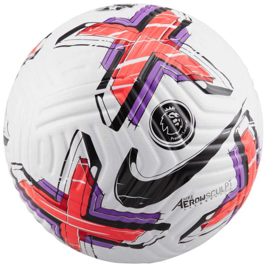 Nike 2022-23 EPL Flight Match Ball - White-Crimson-Purple (Front)
