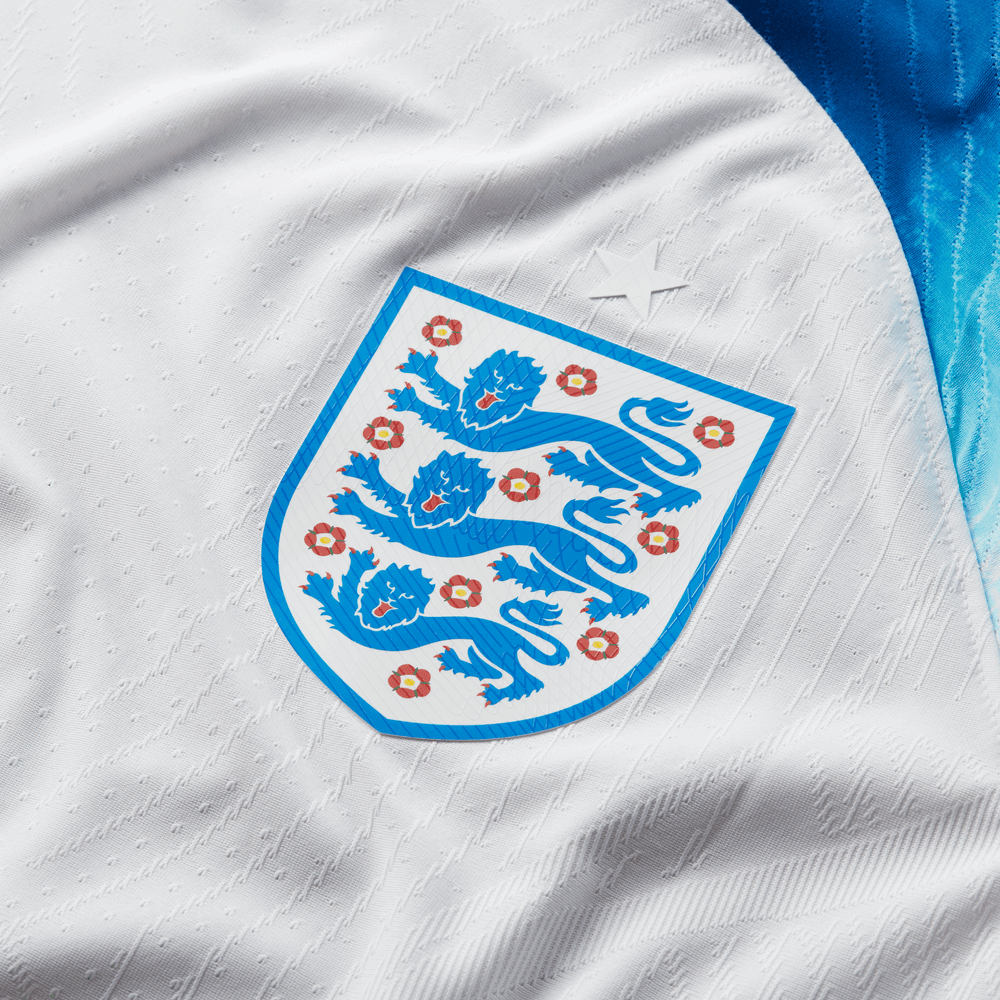 Nike 2022-23 England Authentic Home Jersey - White-Blue (Detail 3)