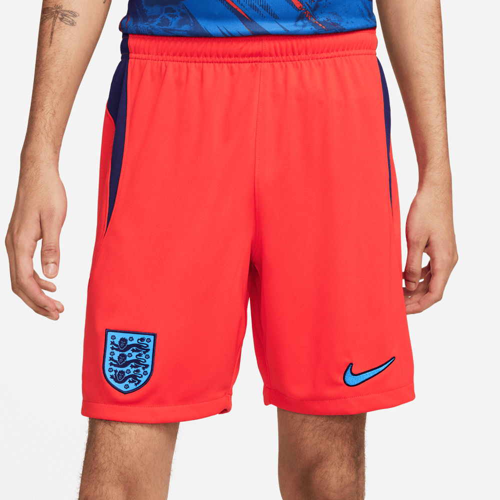 Nike 2022-23 England Away Stadium Short Red-Blue Void (Front)