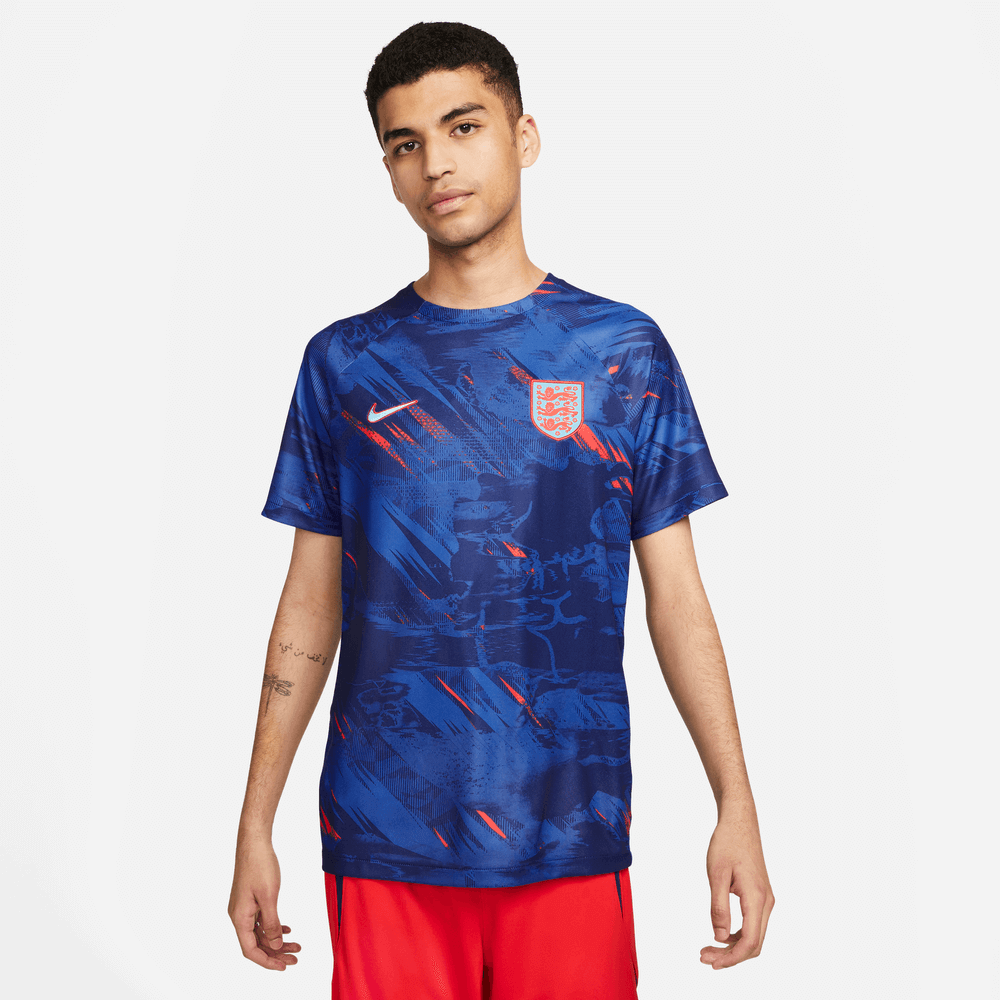 Nike 2022-23 England Dri Fit Top Blue Voids-Game Royal (Model - Front)