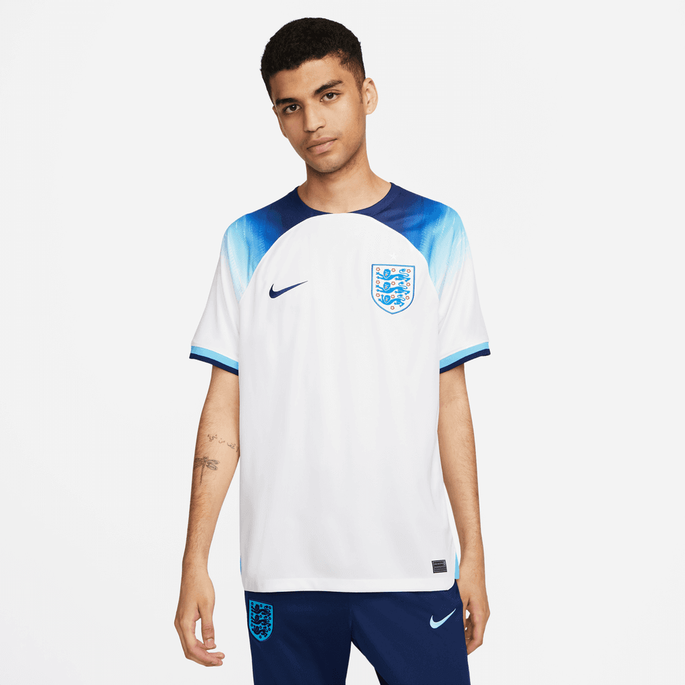 Nike 2022-23 England Home Jersey - White-Blue (Model - Front)