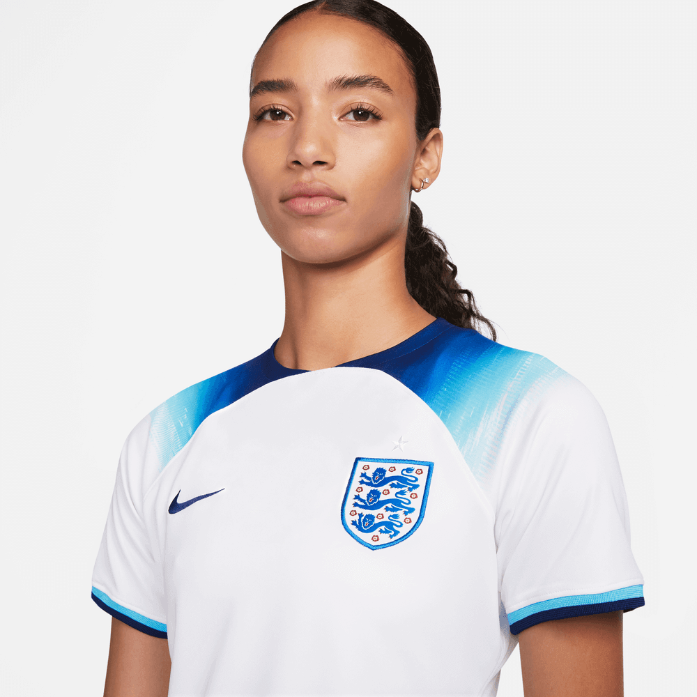 Nike 2022-23 England Women's Home Jersey - White-Blue (Detail 1)