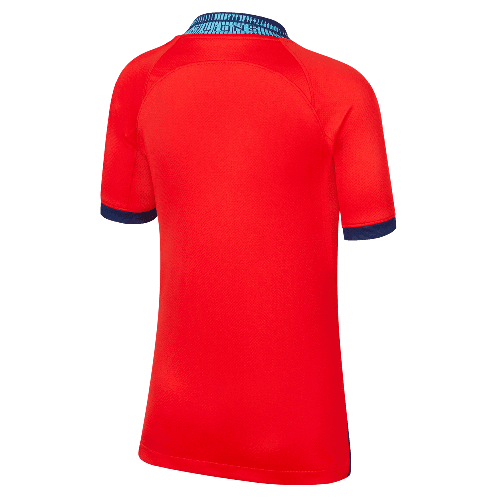 Nike 2022-23 England Youth Away Jersey - Red-Blue Void (Back)