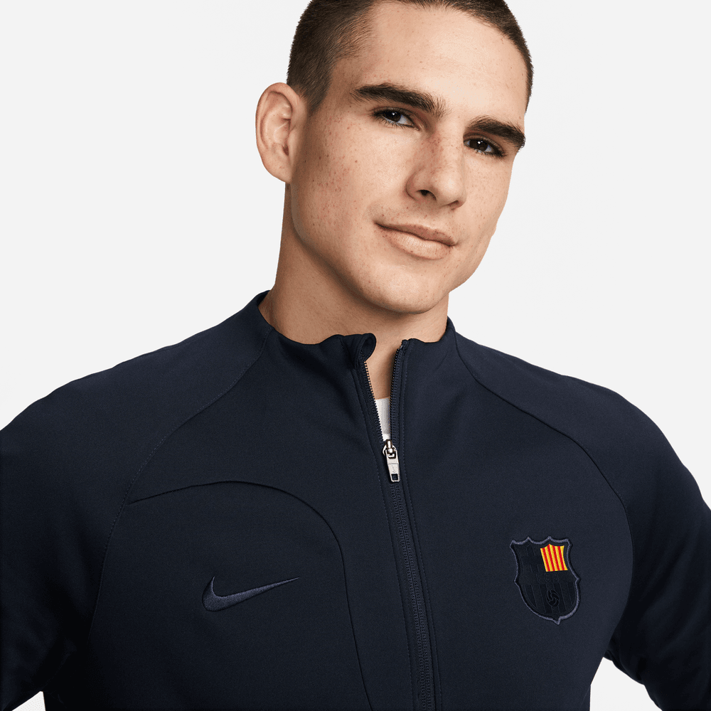 Nike 2022-23 FC Barcelona Academy Pro Anthem Jacket - Navy (Detail 1)