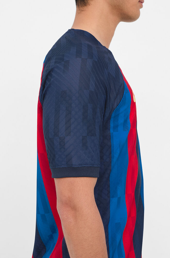 Nike 2022-23 FC Barcelona Authentic Home Jersey - Obsidian-Sesame (Detail 3)