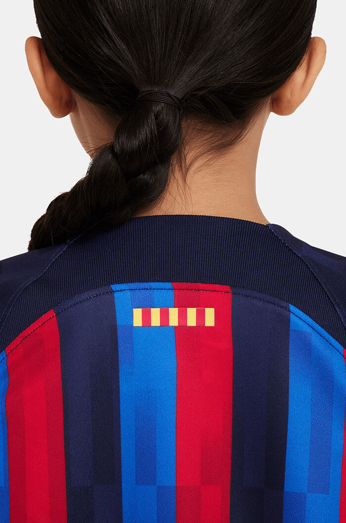 Nike 2022-23 FC Barcelona Kids' Home Mini Kit - Obsidian-Sesame (Detail 1)