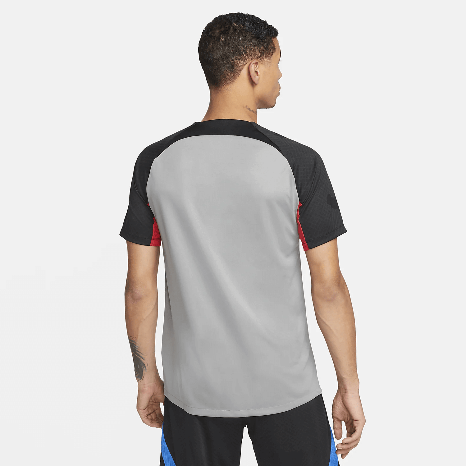 Nike 2022-23 FC Barcelona Strike Short-Sleeve Top - Grey-Black (Model - Back)