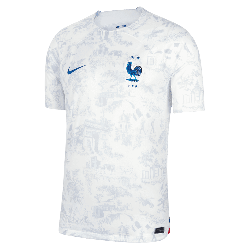 Nike 2022-23 France Away Jersey - White-Royal