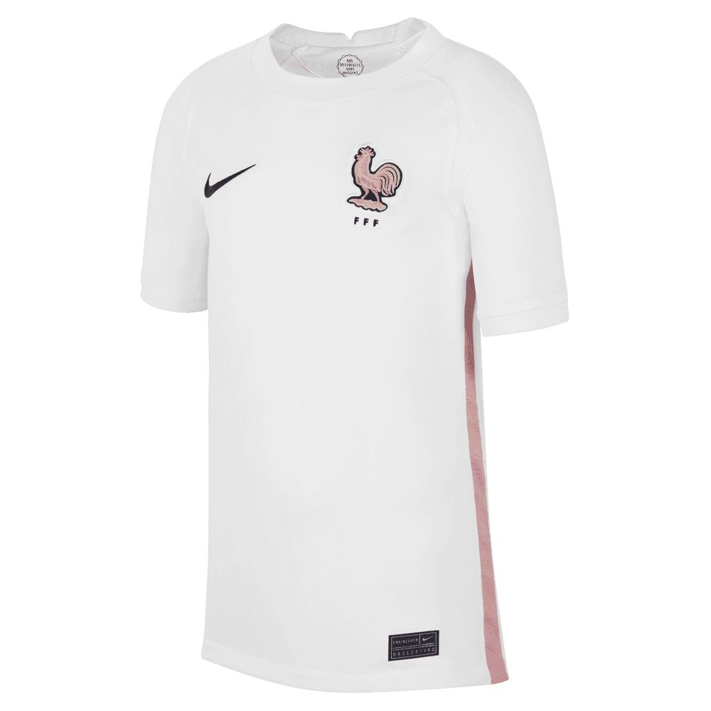Nike 2022-23 France Away Youth Jersey White-Pink Glaze-Blue