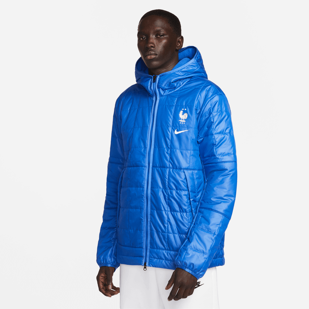 Nike 2022-23 France Fleece-Lined Hooded Jacket (Model - Front)