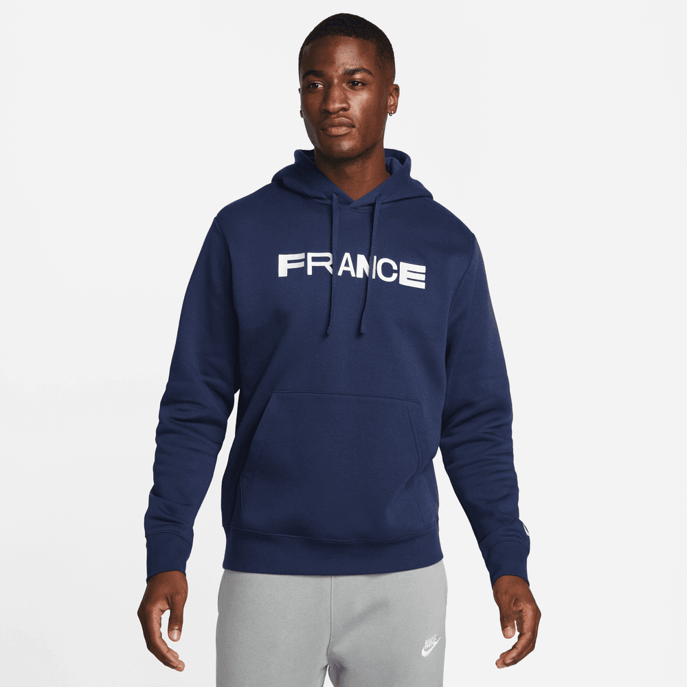 Nike 2022-23 France Fleece Pullover Hoodie (Model - Front)