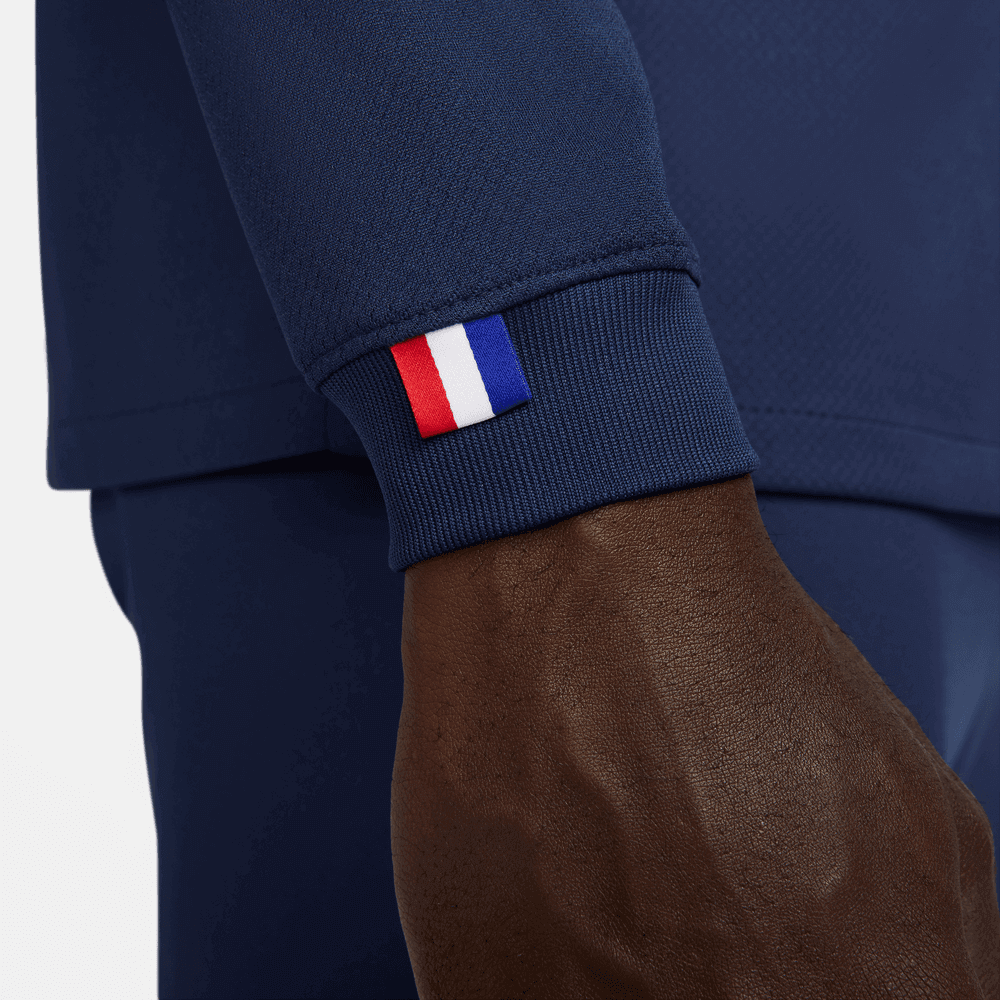 Nike 2022-23 France Home Long Sleeve Jersey Navy-Gold (Detail 2)