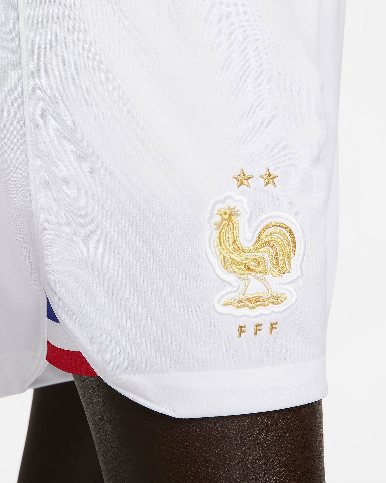 Nike 2022-23 France Home Shorts - White (Detail 3)