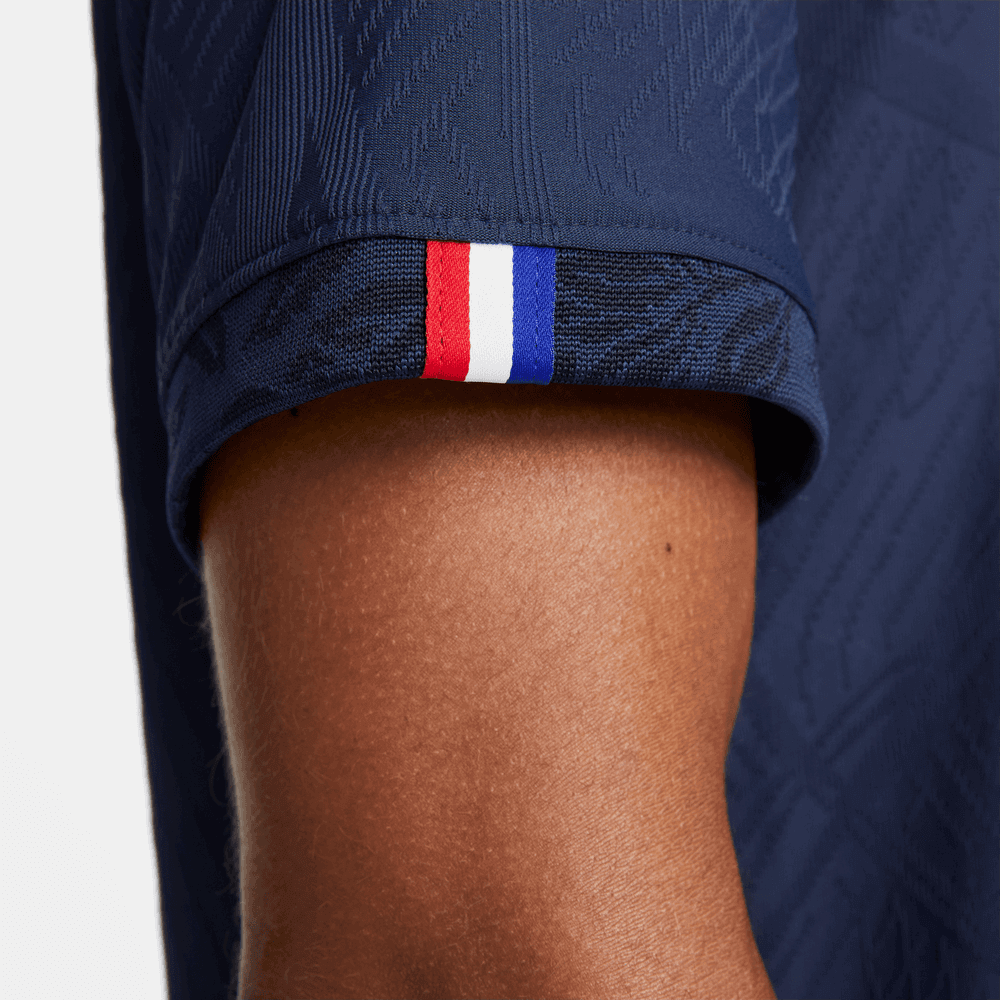 Nike 2022-23 France Home Vapor Match Authentic Jersey Navy-Gold (Detail 2)